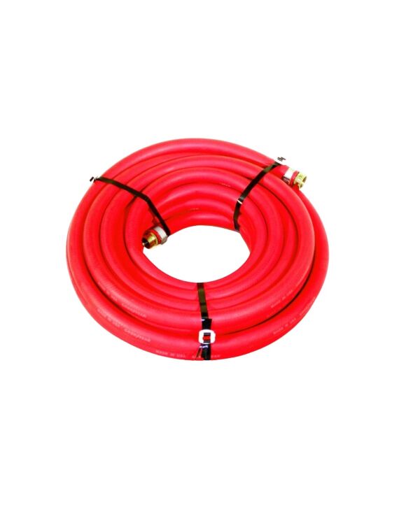 3/4in x 50ft Conti 200PSI Red Water Hose Banded Brass Ends