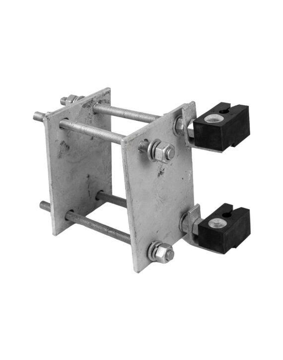 Intermediate Safety Climb Square Tube Bracket With 2 Cable Guides