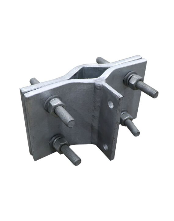 Phoenix 2in to 4in Round Leg Safety Climb Bracket Top and Bottom Galvanized with Hardware