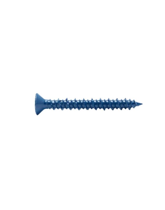 3/16 x 1-1/4 Flat Phillips Head Concrete Screw Blue 100/Box - 2500/Ctn