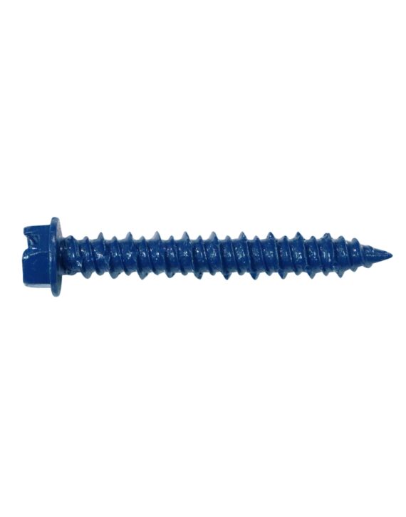 AF 1/4 x 1-1/4 Hex Washer Head Concrete Screw Blue 100/Box - 1500/Ctn