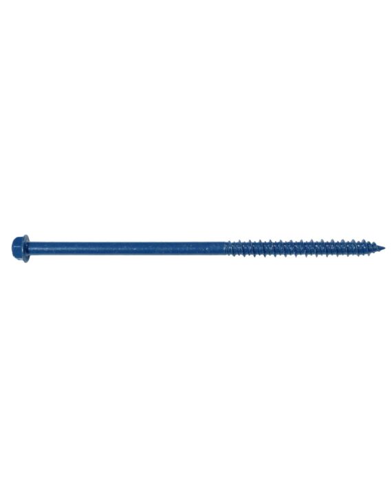 AF 1/4 x 4 Hex Washer Head Concrete Screw Blue 100/Box - 500/Ctn