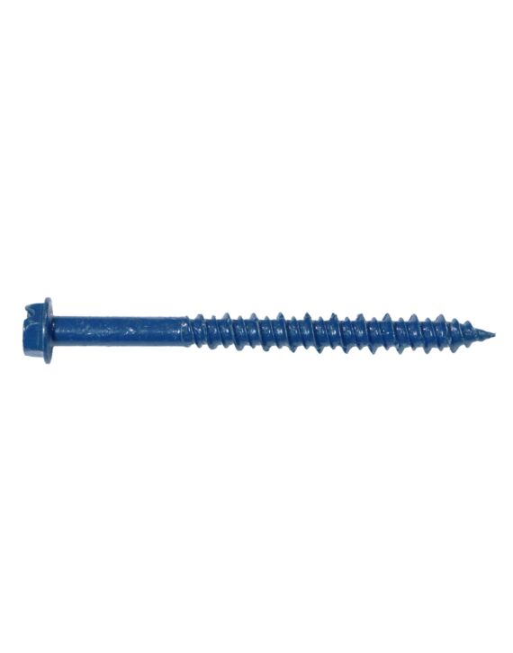 3/16 x 3-1/4 Hex Washer Head Concrete Screw Blue 100/Box