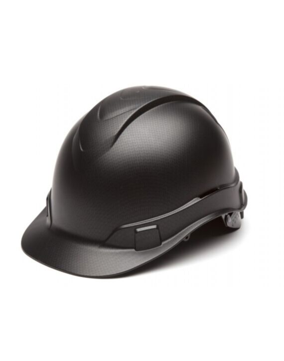 Cap Style Hard Hat 4-Point Standard Ratchet - Black Graphite Pattern 16/Ctn