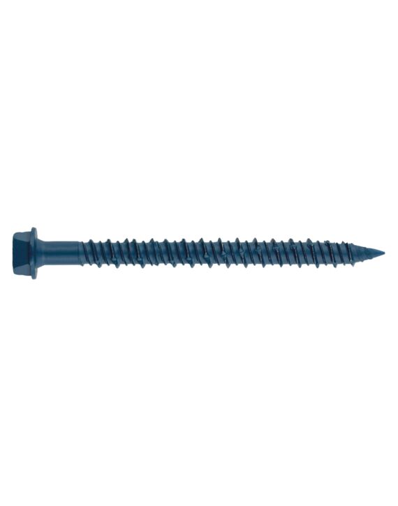 1/4 x 1-1/4 XCS-H Hex Head Blue Concrete Screw 100/Box - 1500/Ctn