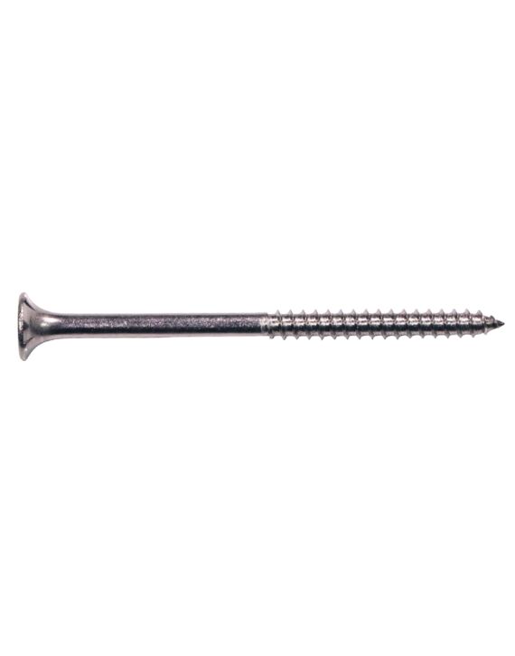 14-10 x 4 (100mm) Bugle Head Hex Drive Timber Screw Rib Hd Type 17 Gr 316 Stainless 500/Bx (5mm Driver 5HXI5M)