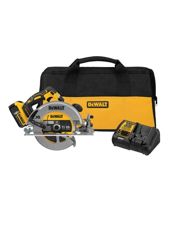 Dewalt 20V MAX 7-1/4” Cordless Circular Saw – with (1) 20-Volt Battery 5.0Ah & Charger