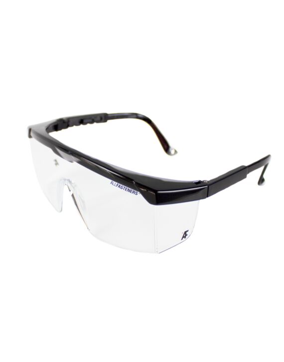 CS Safety Glasses Clear Black Frame 12/Bx - 300/Case