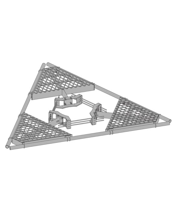 14' Monopole Platform w/ Handrail
12" to 45" OD pole