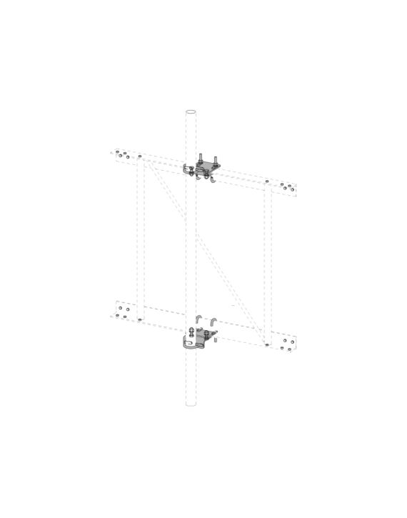 Pipe to Angle Mount Kit 2"-3.5" OD Pipe to 2"- 4" 90 Degree Angle